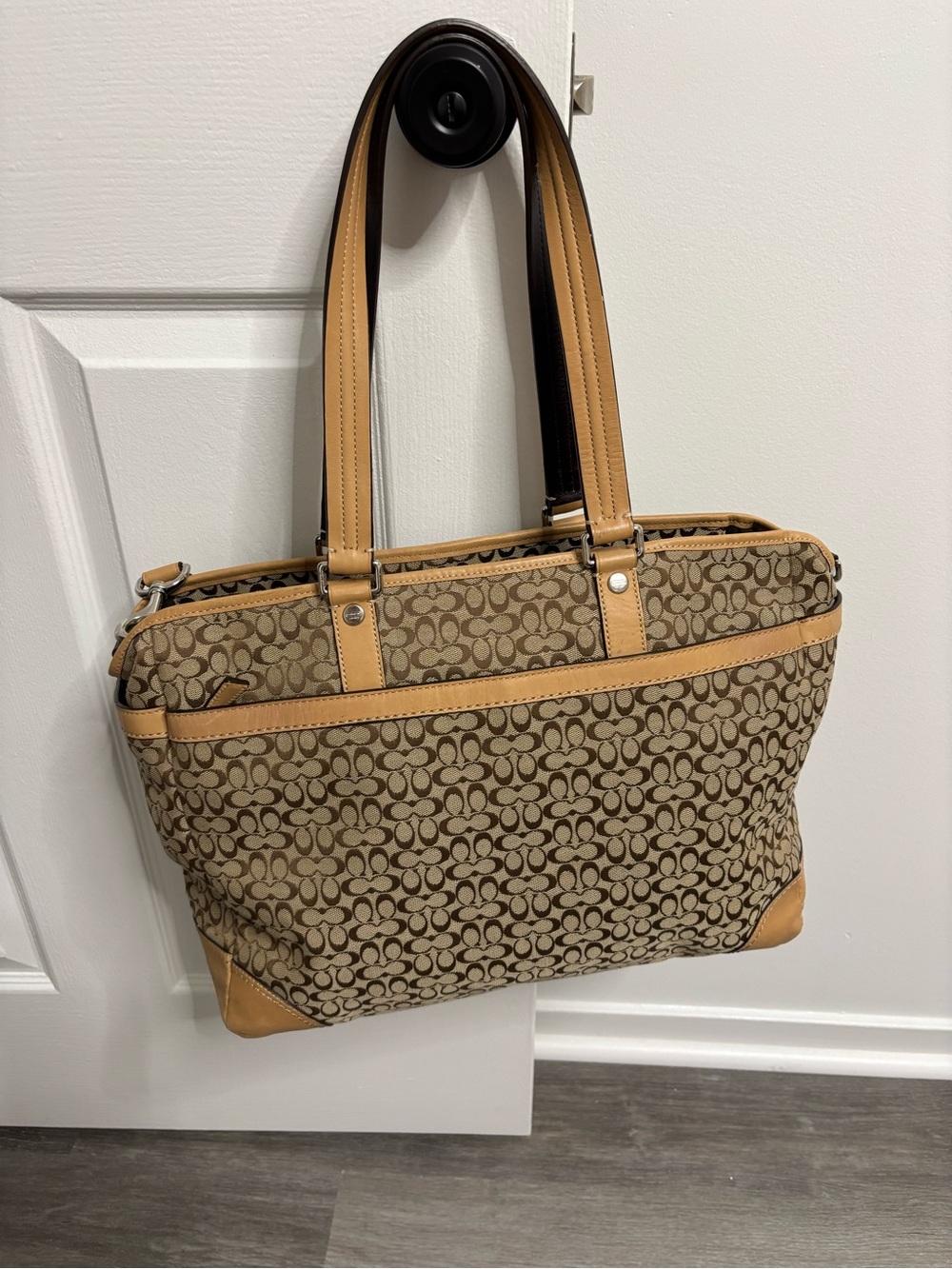 Authentic signature C Coach Diaper Bag